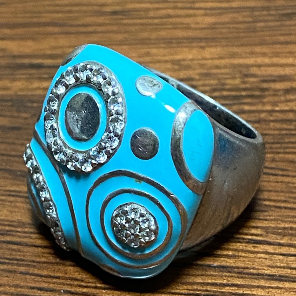 Belle Etoile Sterling Silver Galaxy Ring, size 6